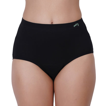 FabPad Women Reusable Leak Proof Period Panty (Black, 2XL 40-43
