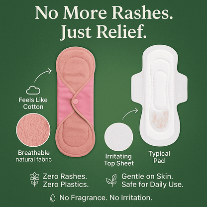 Fabpad Reusable Washable Sanitary Cloth Pads - Pack of 2 - Pink