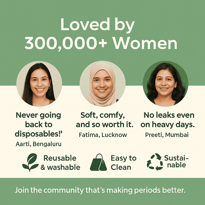 FabPad Reusable Washable Biodegradable Sanitary Napkins Cloth Pads (Pack of 4, Asst Colors)