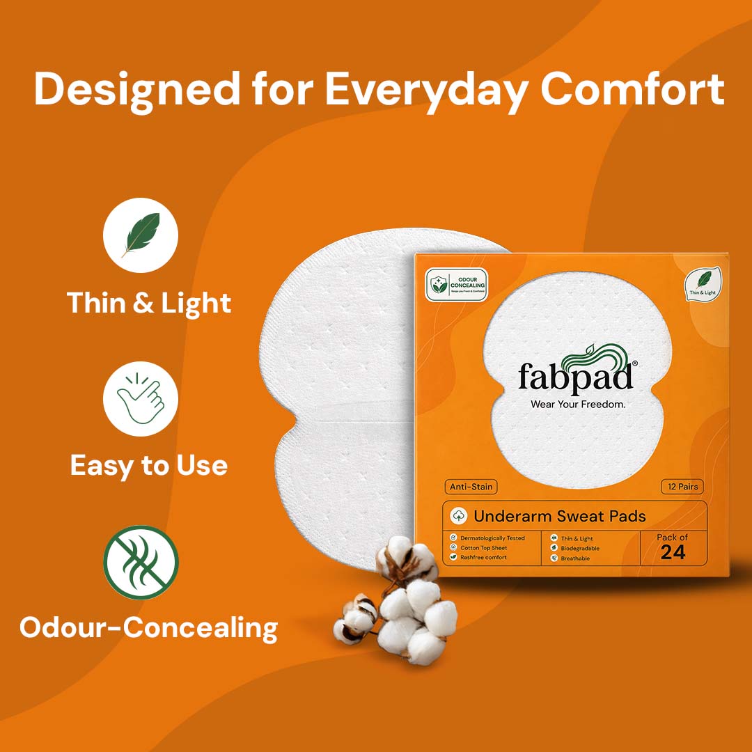 Fabpad Underarm Sweat Pads – Discreet, Odor-Free, Anti-Stain Protection