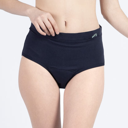 Durable high-waist menstrual panty designed for long-lasting use