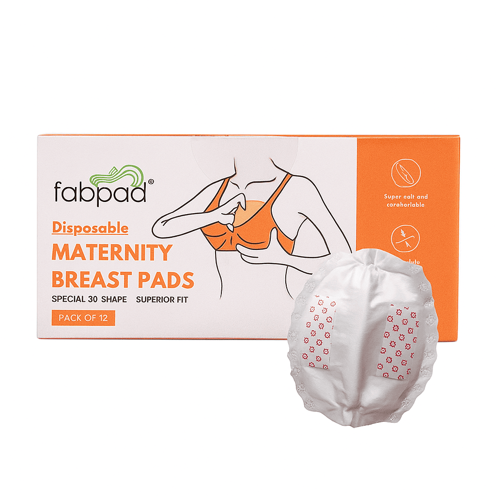Fabpad Maternity Breast Pads – Disposable, Ultra-Absorbent, Leak-Proof