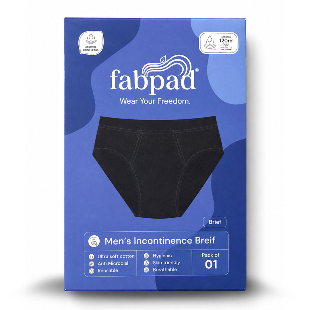 Fabpad Men’s Briefs – Reusable, Leak-proof Underwear for Urine Leakage/Incontinece