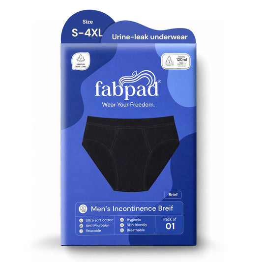 Fabpad Men’s Briefs – Reusable, Leak-proof Underwear for Urine Leakage/Incontinece