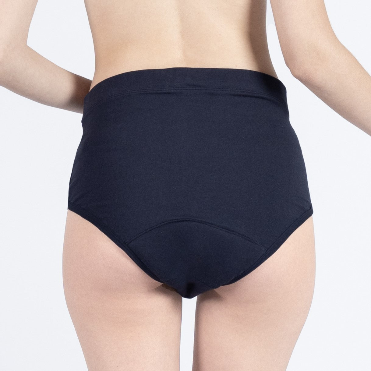 Heavy flow high-waist menstrual underwear with overnight protection