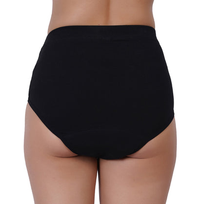 High-waist menstrual underwear with 12-hour leak protection