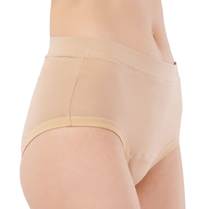 High-waist reusable period underwear with extra absorbency layers