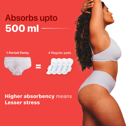Fabpad Ultra Absorbent Disposable (Use & Throw) Period Panties - Pack of 10