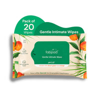 Fabpad Gentle Intimate Wipes – Lemongrass & Orange | 20 Wipes | pH 3.5 Balanced, Alcohol-Free