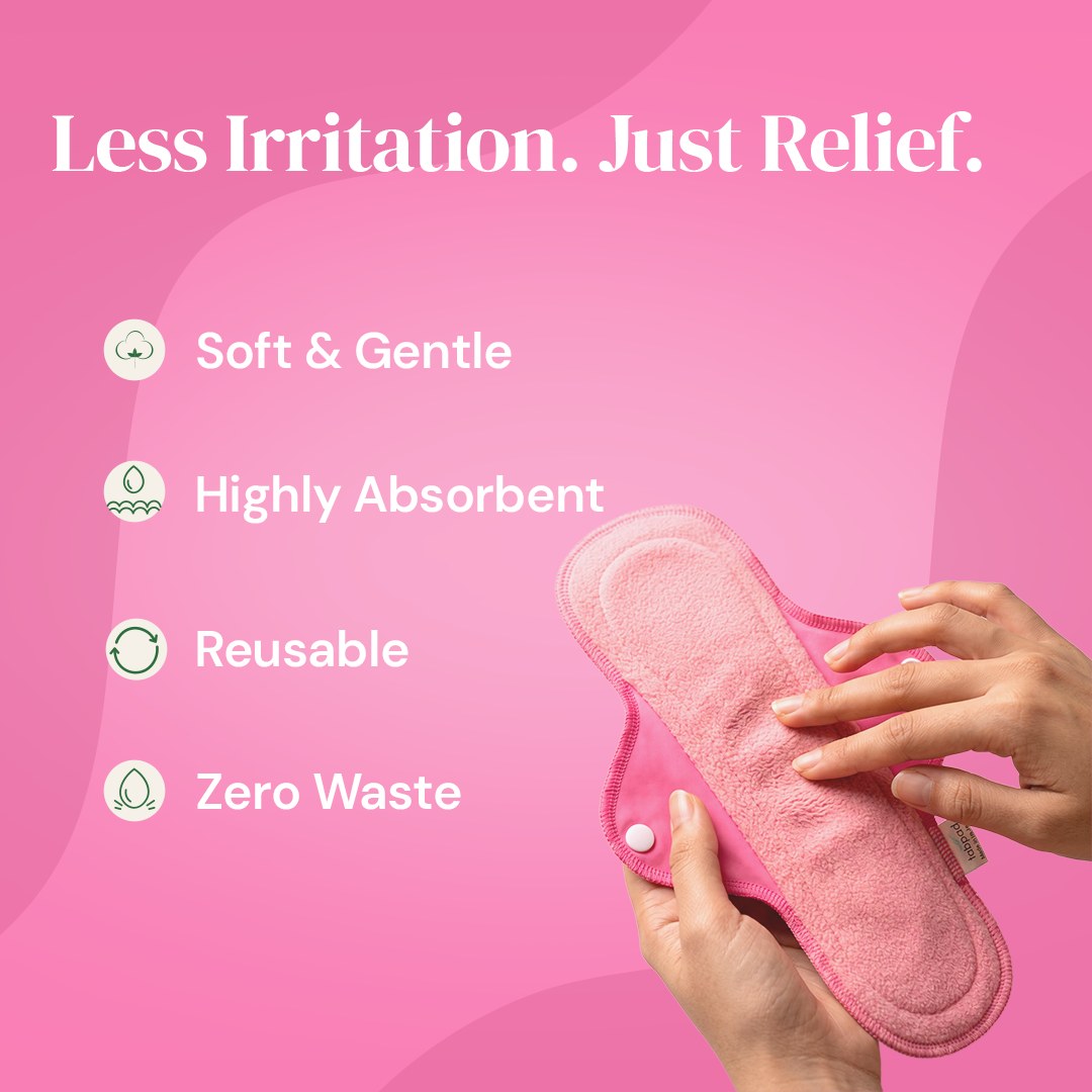 Fabpad Reusable Washable Sanitary Cloth Pads - Pack of 2 - Pink
