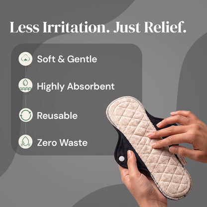 Fabpad Reusable Sanitary Cloth Pads – Pack of 1 – Off White