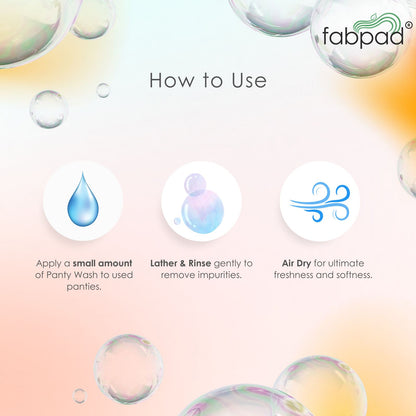 Fabpad Liquid Detergent – Remove Period Stains Effortlessly, Gentle & Eco-Friendly Wash for Reusable Period Panties & Cloth Pads, 500 ML