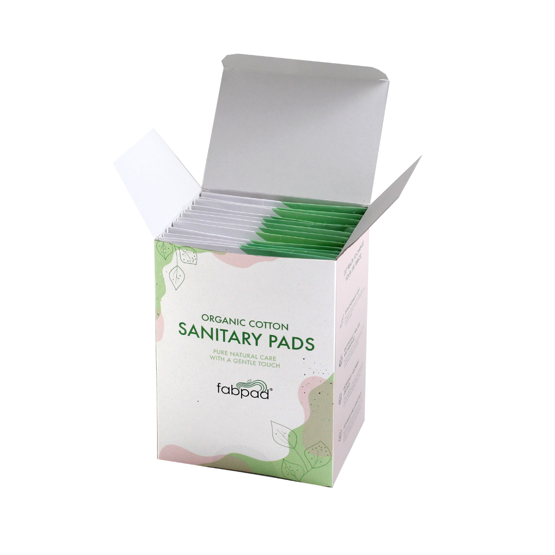 Organic cotton biodegradable pads for leak-free period protection