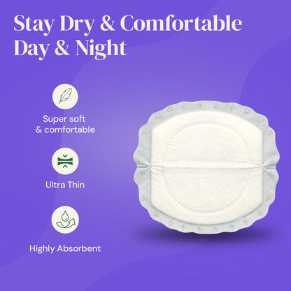 Fabpad Maternity Breast Pads – Disposable, Ultra-Absorbent, Leak-Proof