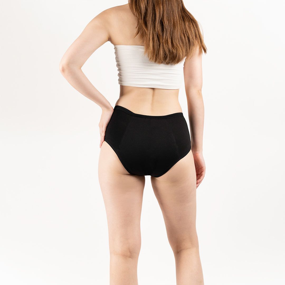 Teen menstrual underwear with soft stretch fit and full coverage