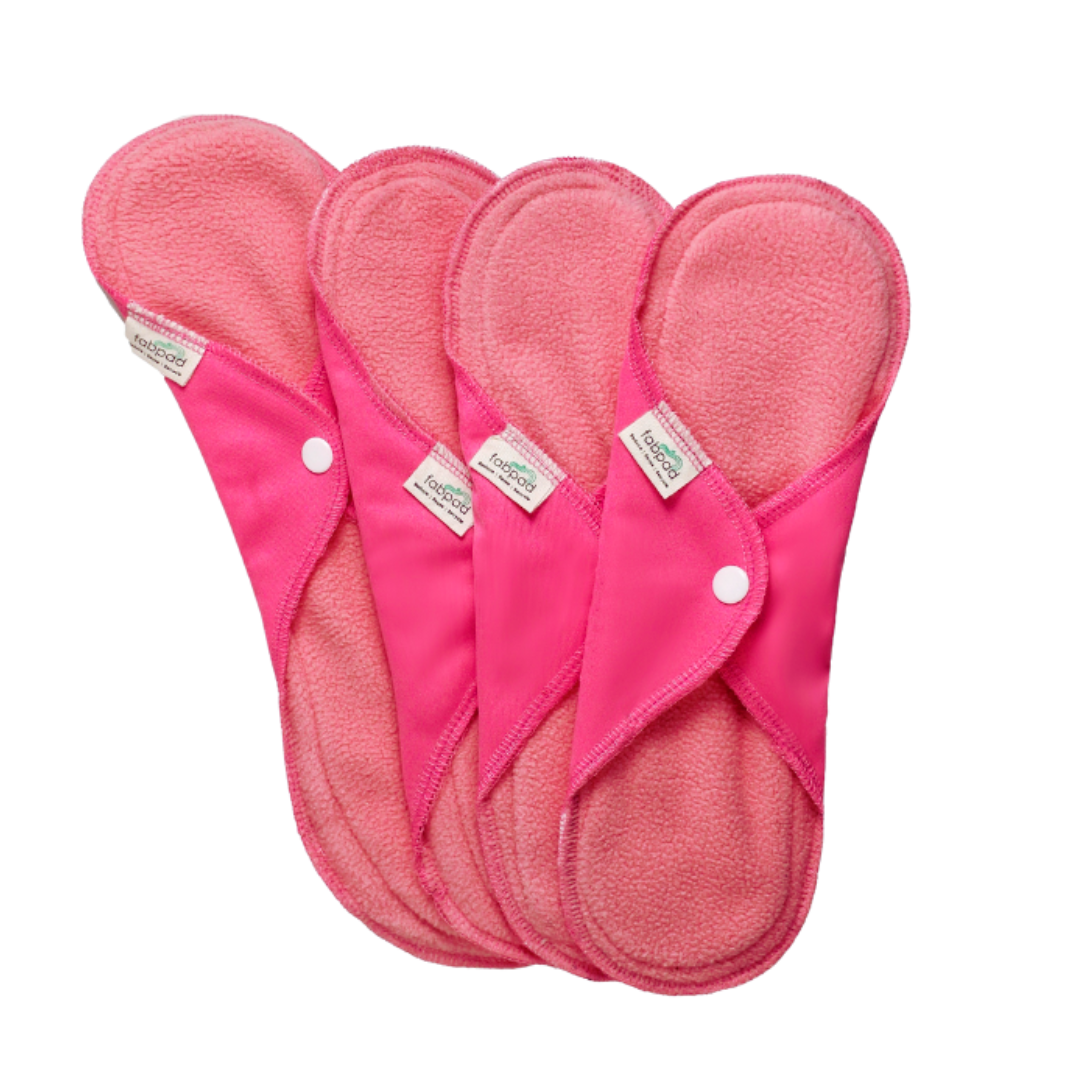 Fabpad Reusable Washable Sanitary Cloth Pad - Pack of 4 - Pink