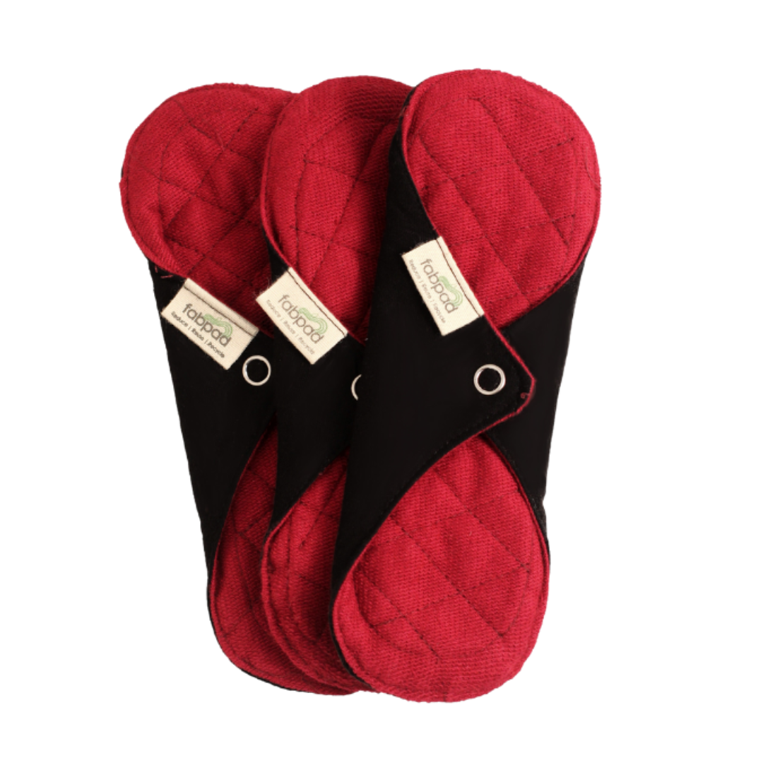 Fabpad Reusable Washable Sanitary Cloth Pantyliners - Pack of 3