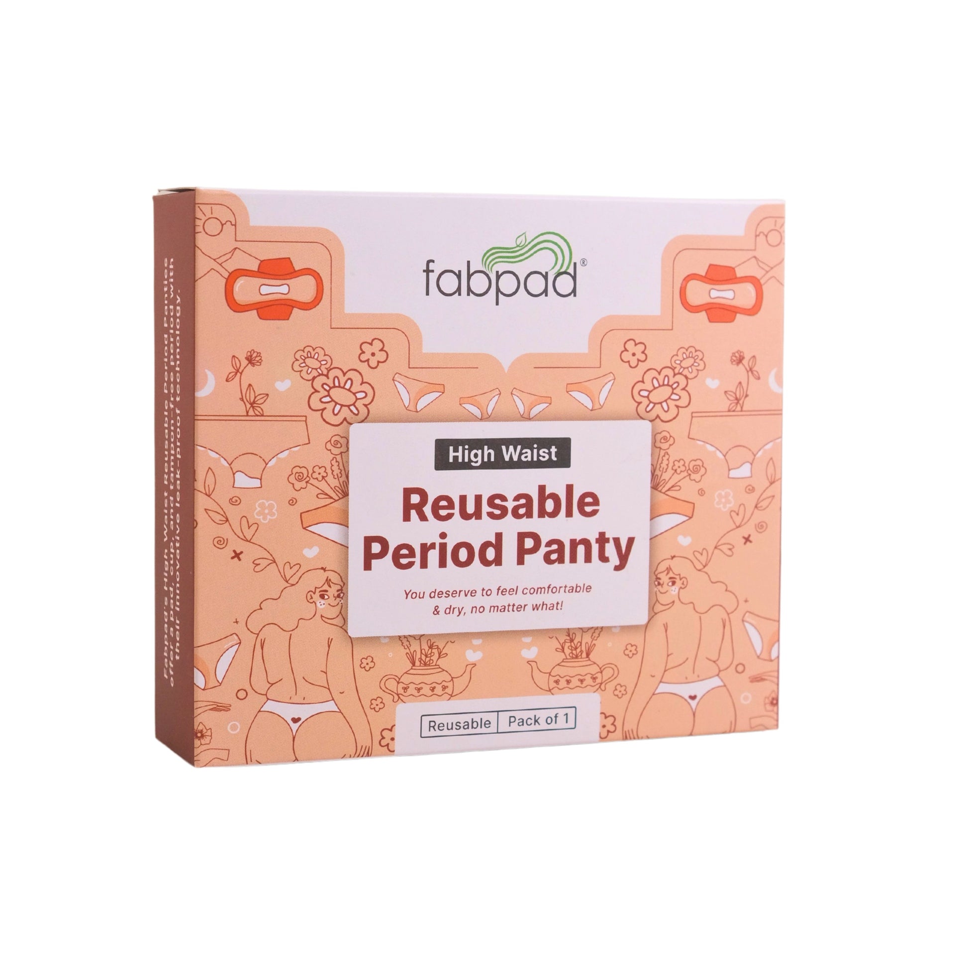 Fabpad Reusable High Waist Leak Proof Period, Urine incontinence, Post –