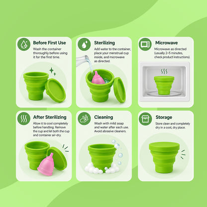 Fabpad Foldable Sterilizing Container for Menstrual Cups