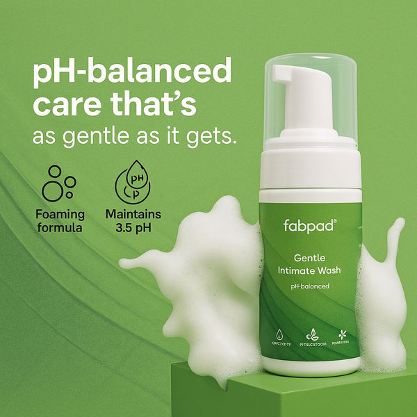 Fabpad Gentle Intimate Wash for Women – pH Balanced, Fragrance-Free, Daily Feminine Hygiene Cleanser (100ml)