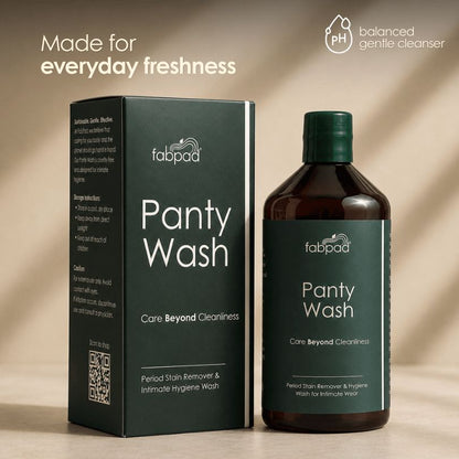 Fabpad Liquid Detergent – Remove Period/Urine Stains Effortlessly, Gentle & Eco-Friendly Wash for Reusable Period Panties & Cloth Pads, 500 ML