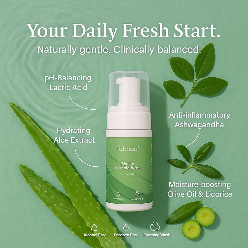 Fabpad Gentle Intimate Wash for Women – pH Balanced, Fragrance-Free, Daily Feminine Hygiene Cleanser (100ml)