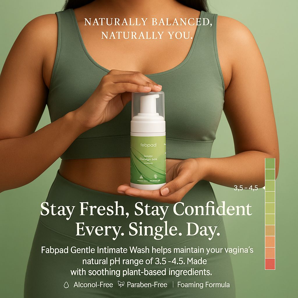 Fabpad Gentle Intimate Wash for Women – pH Balanced, Fragrance-Free, Daily Feminine Hygiene Cleanser (100ml)