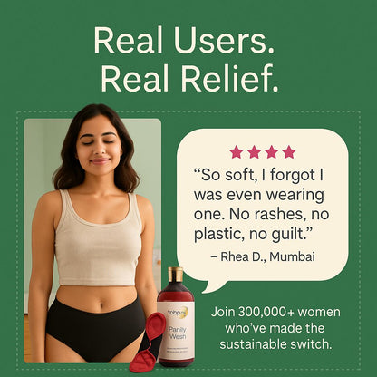 Fabpad Reusable Washable Sanitary Cloth Pantyliners - Pack of 3