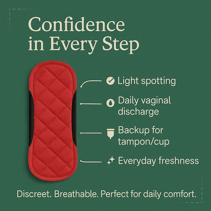 Fabpad Reusable Washable Sanitary Cloth Pantyliners - Pack of 3