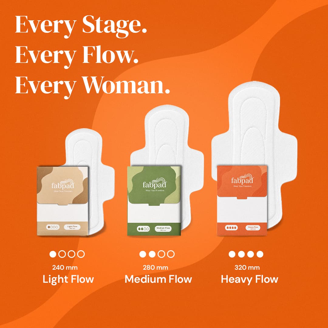 Fabpad Sanitary Pads | Organic Cotton | Biodegradable | Disposable