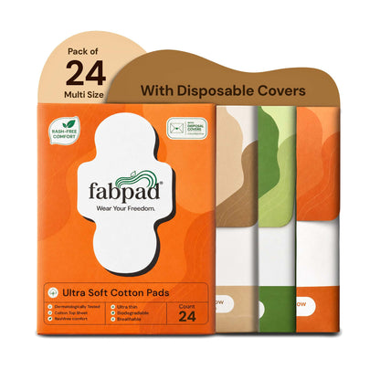 Fabpad Sanitary Pads | Organic Cotton | Biodegradable | Disposable