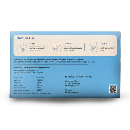 Organic Cotton Tampons