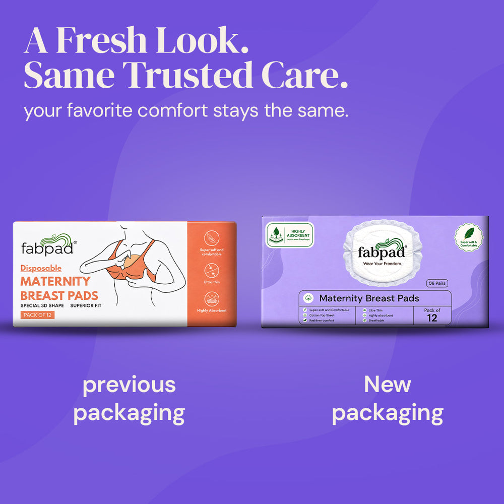 Fabpad Maternity Breast Pads – Disposable, Ultra-Absorbent, Leak-Proof