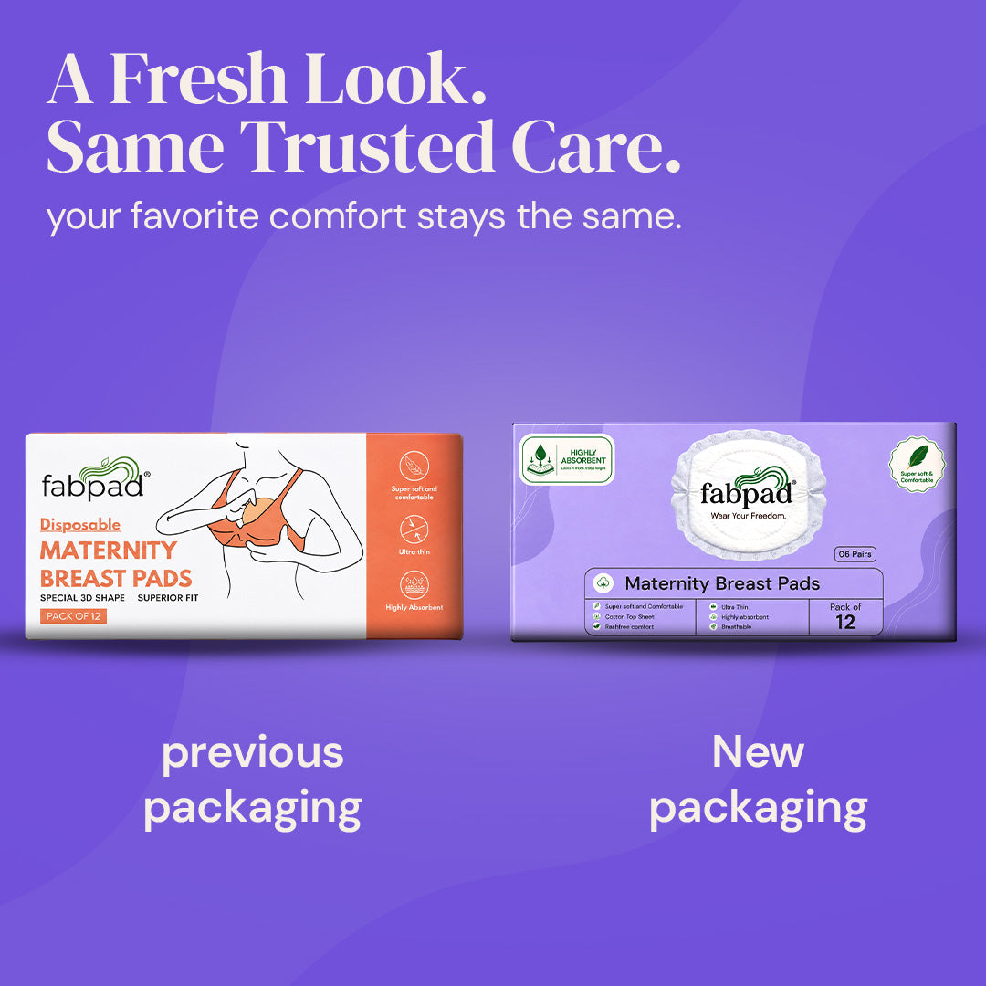 Fabpad Maternity Breast Pads – Disposable, Ultra-Absorbent, Leak-Proof