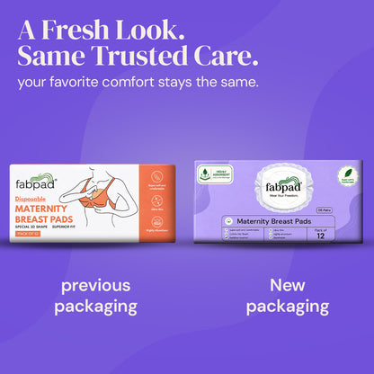 Fabpad Maternity Breast Pads – Disposable, Ultra-Absorbent, Leak-Proof