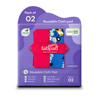 Fabpad Reusable Washable Foldable Sanitary Cloth Pads - Pack of 2