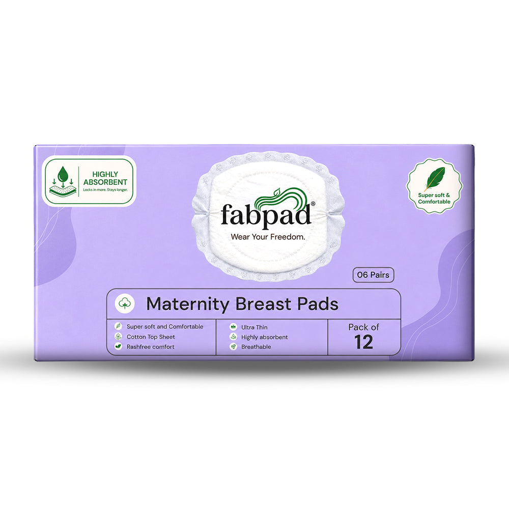 Fabpad Maternity Breast Pads – Disposable, Ultra-Absorbent, Leak-Proof