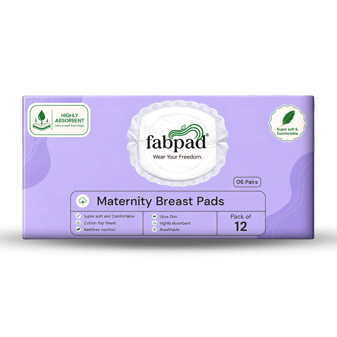 Fabpad Maternity Breast Pads – Disposable, Ultra-Absorbent, Leak-Proof