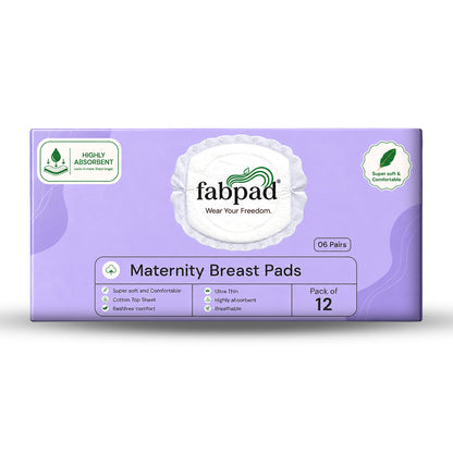 Fabpad Maternity Breast Pads – Disposable, Ultra-Absorbent, Leak-Proof