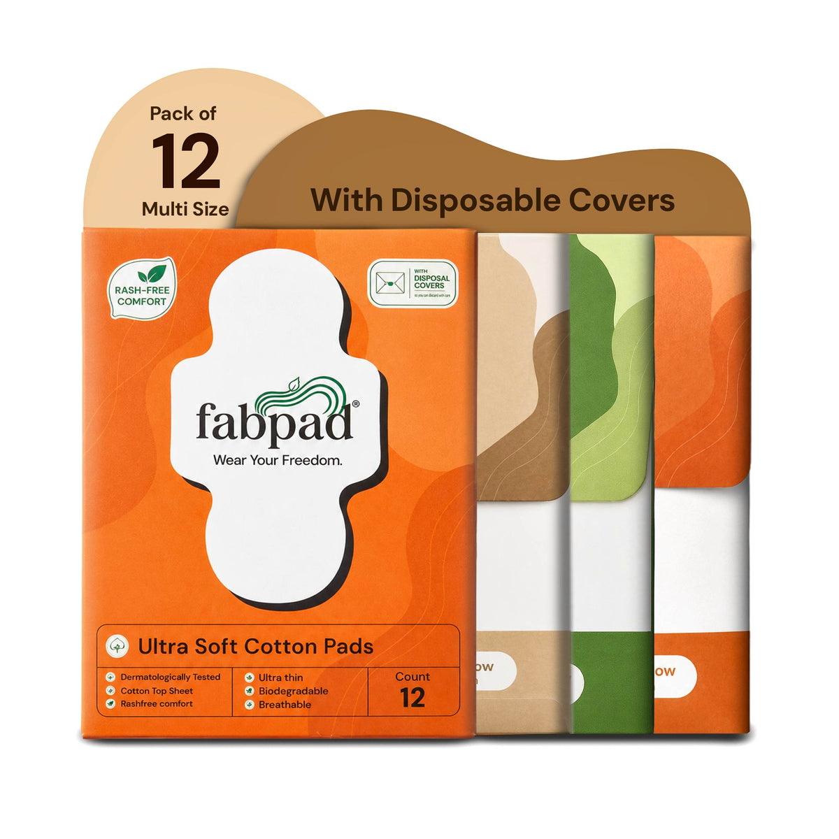 Fabpad Sanitary Pads | Organic Cotton | Biodegradable | Disposable