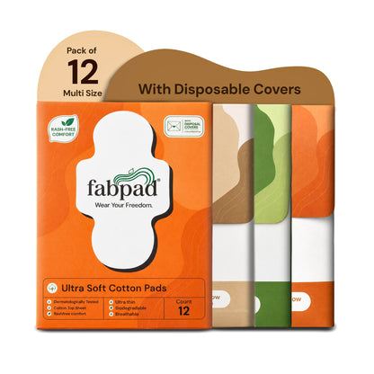 Fabpad Sanitary Pads | Organic Cotton | Biodegradable | Disposable