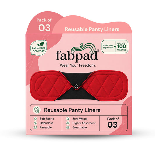 Fabpad Free Reusable Cloth Pantyliners - Pack of 3