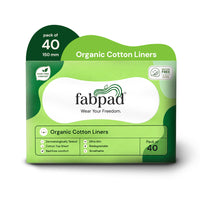 Fabpad Pantyliners Organic Cotton Biodegradable Disposable Pack of 40