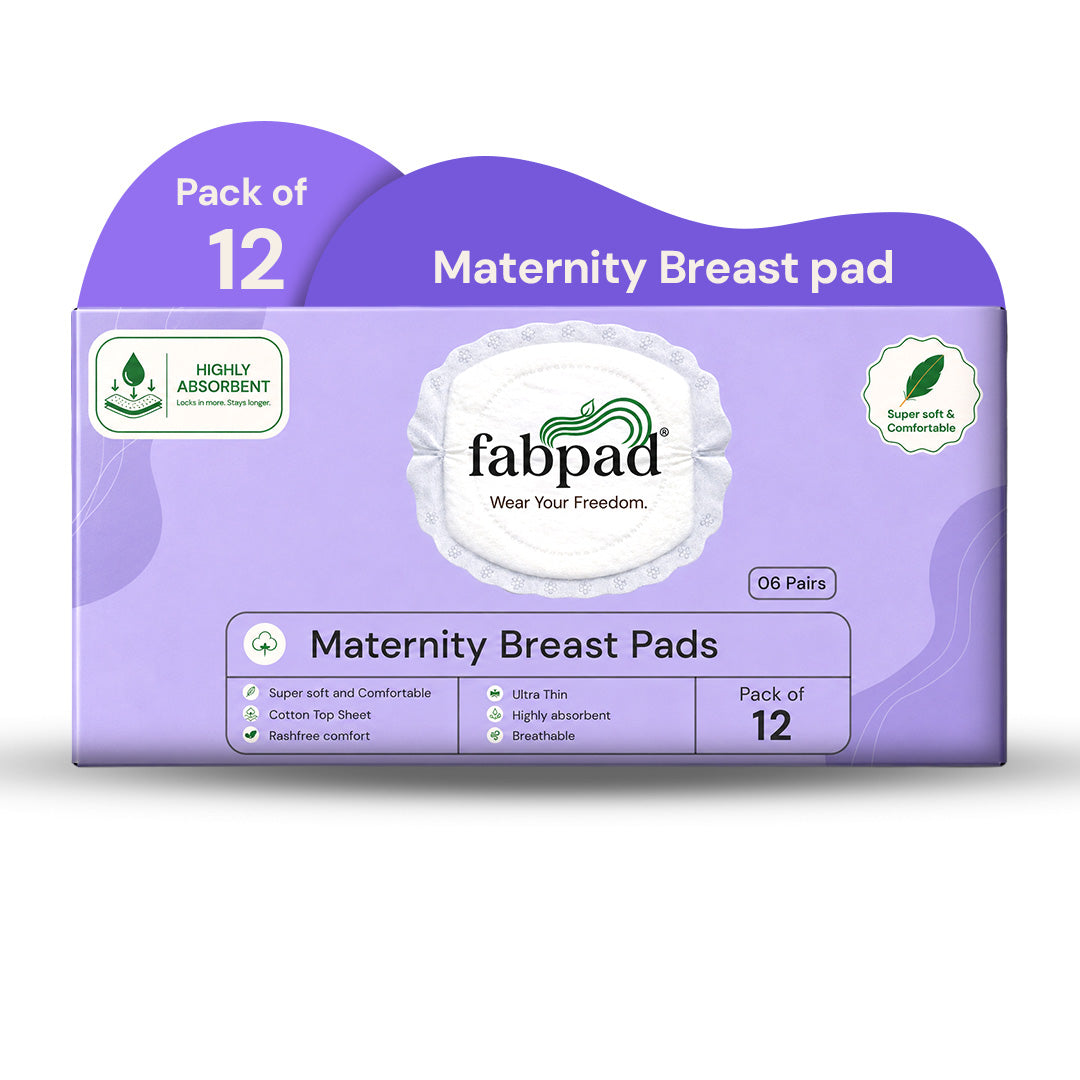Fabpad Maternity Breast Pads – Disposable, Ultra-Absorbent, Leak-Proof