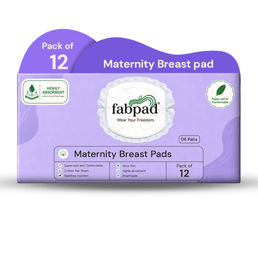 Fabpad Maternity Breast Pads – Disposable, Ultra-Absorbent, Leak-Proof