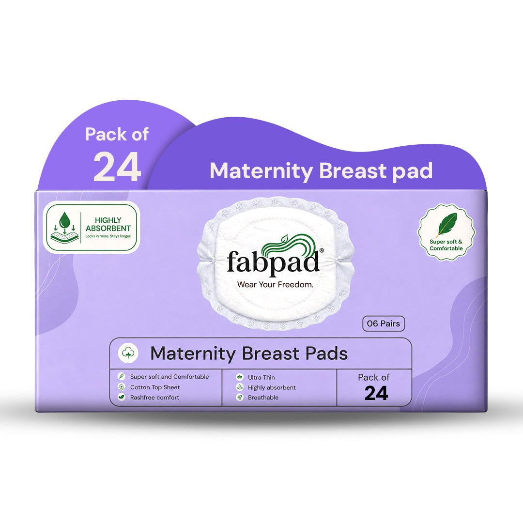 Fabpad Maternity Breast Pads – Disposable, Ultra-Absorbent, Leak-Proof