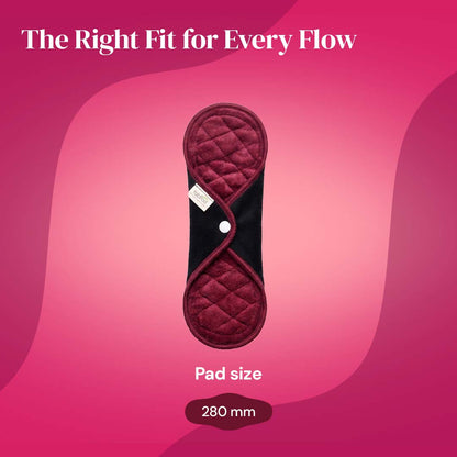 Fabpad Reusable Washable Sanitary Cloth Pads – Pack of 1 – Maroon