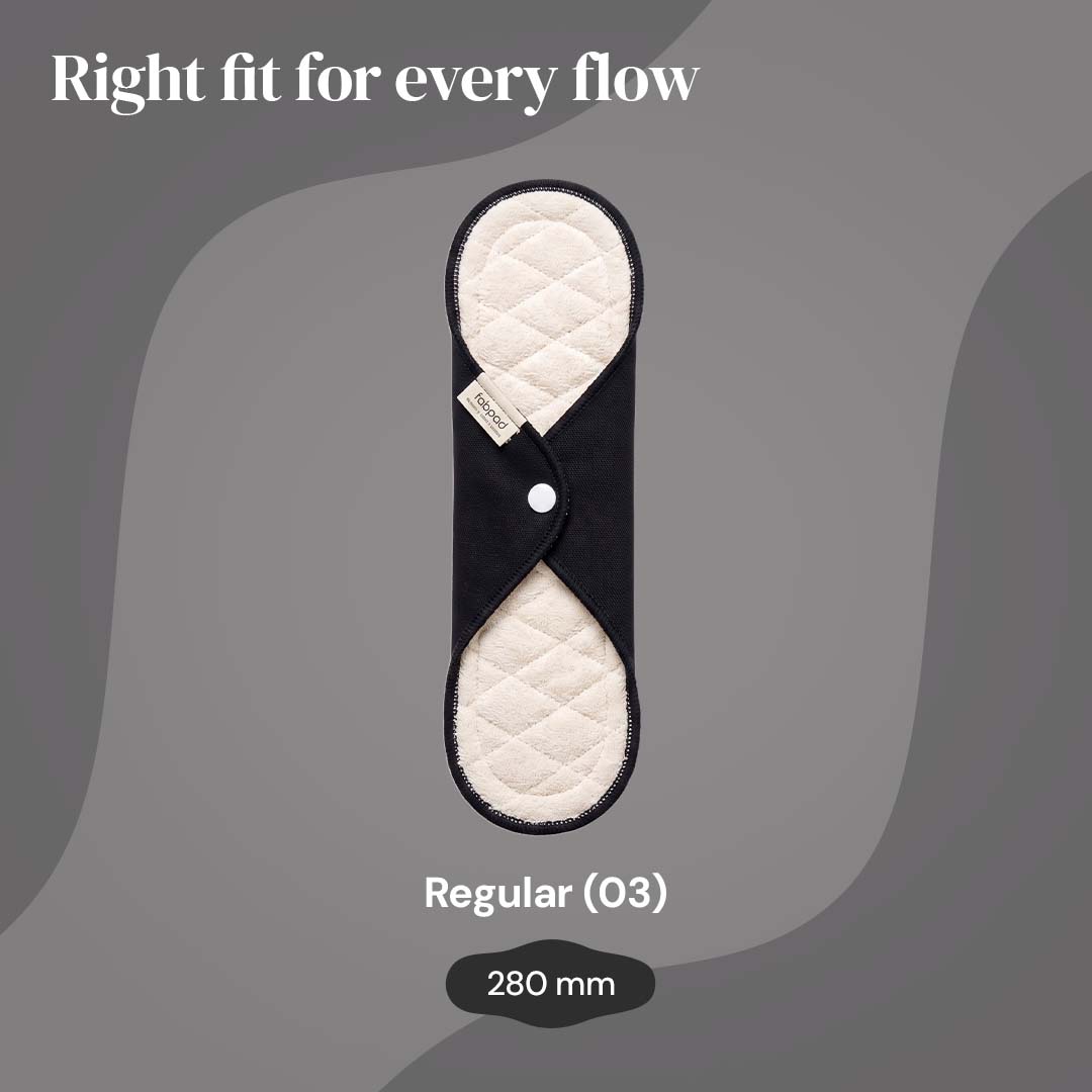 Fabpad Reusable Sanitary Cloth Pads – Pack of 1 – Off White