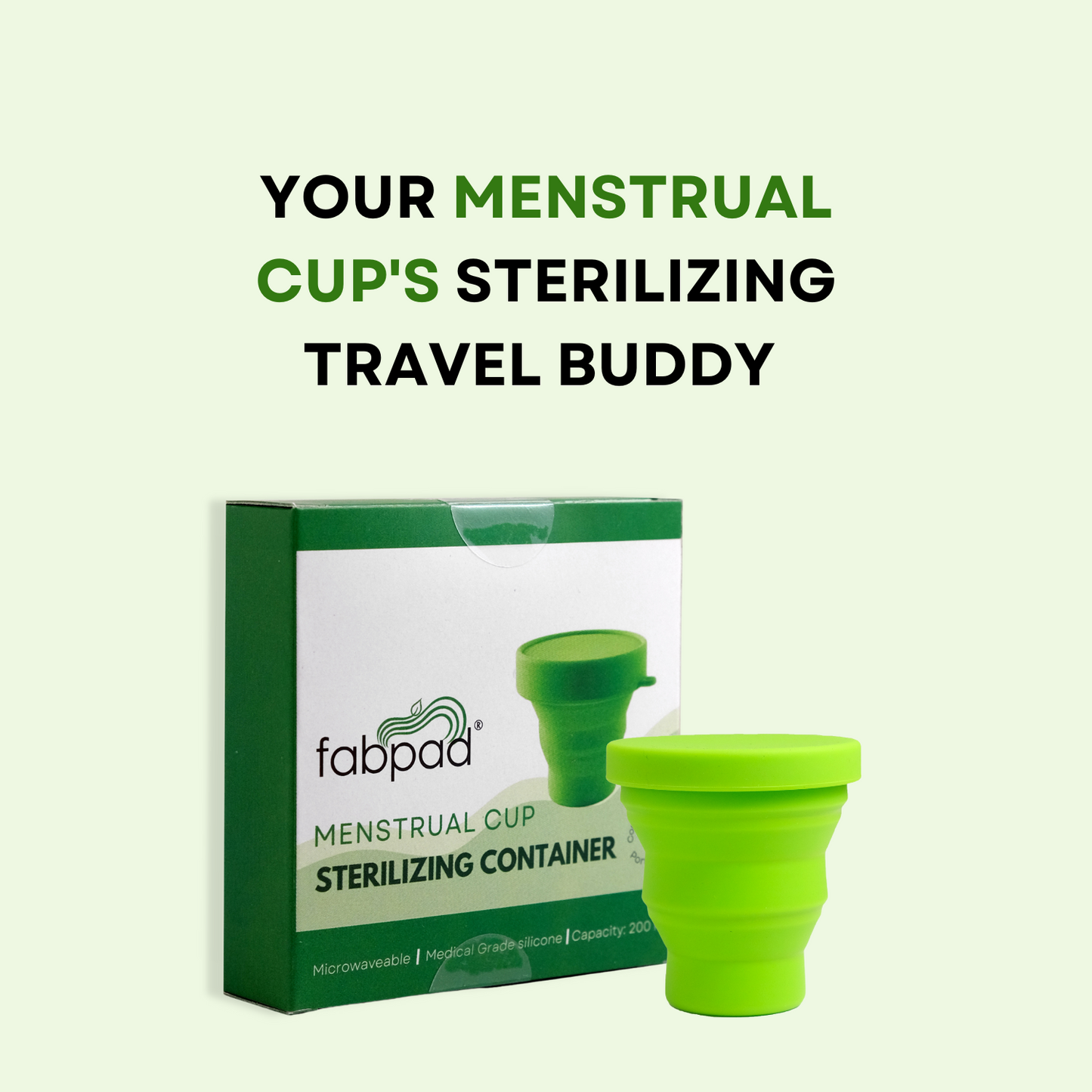 Foldable Sterilizing Container for Menstrual Cups
