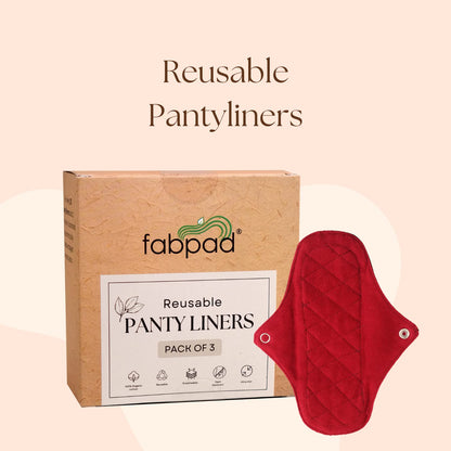Reusable Cloth Pantyliners - Pack of 3